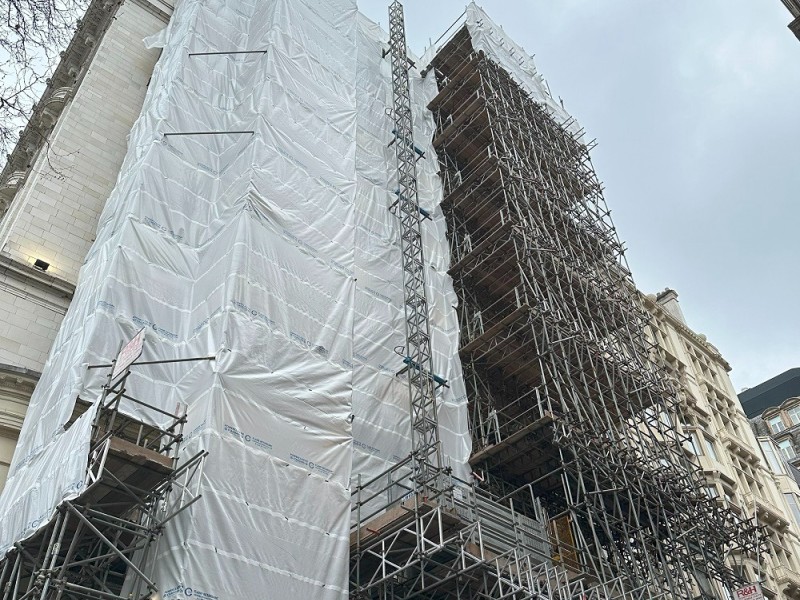 savoy hotel scaffold design london